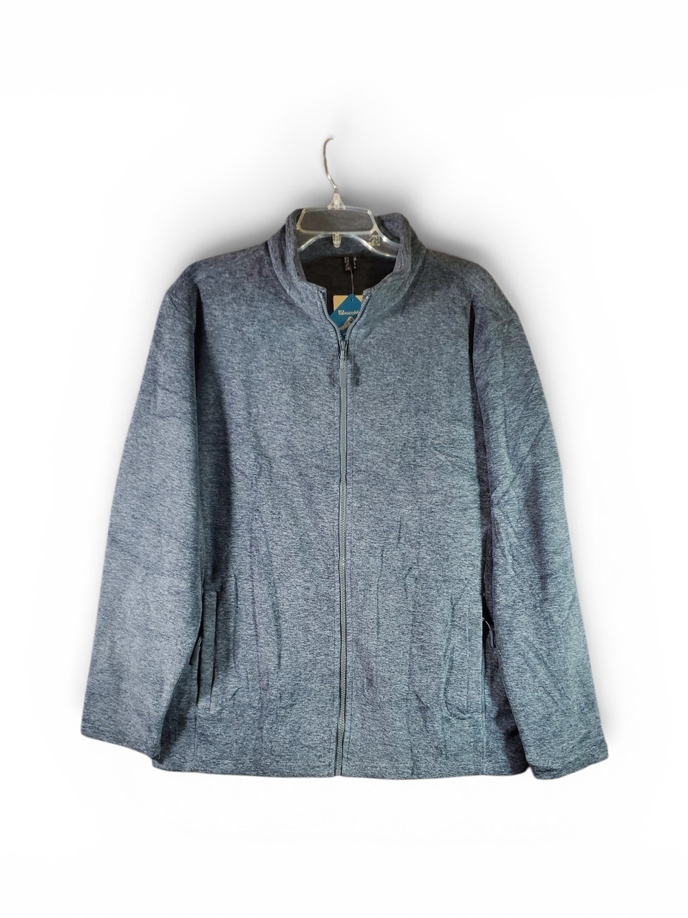 Men's Heather Gray Fleece Full-Zip Jacket Size L NWT